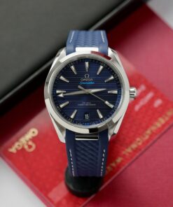 Omega Seamaster Aqua-Terra GMT Blue Replica Watches VS Factory 41mm