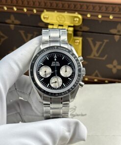 Omega Speedmaster Moonwatch Chronograph Black Dial Metal Wire Luxury Fake Watches OM Factory 42mm