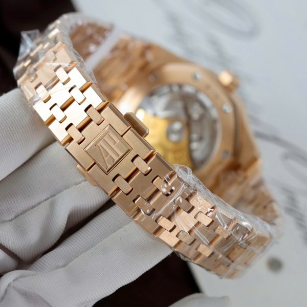 Audemars Piguet White Dial Imitation Watches 18K Gold Wrapped Custom 37mm - Image 10