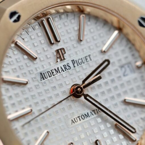 Audemars Piguet White Dial Imitation Watches 18K Gold Wrapped Custom 37mm - Image 6