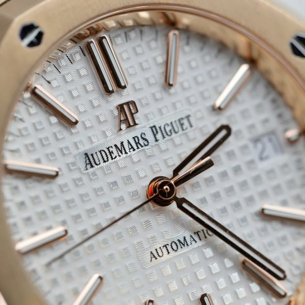 Audemars Piguet White Dial Imitation Watches 18K Gold Wrapped Custom 37mm - Image 6