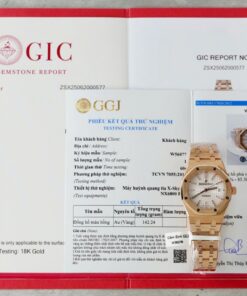 Audemars Piguet White Dial Imitation Watches 18K Gold Wrapped Custom 37mm