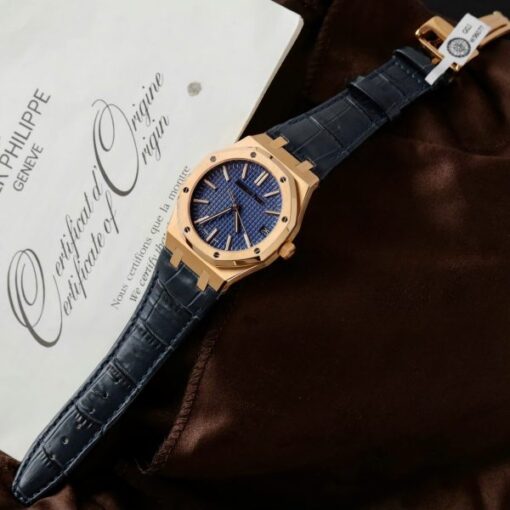 Audemars Piguet 15510R Royal Oak 50th Anniversary Dial Blue Imitation Watches 18K Gold Wrapped APS Factory 41mm - Image 3