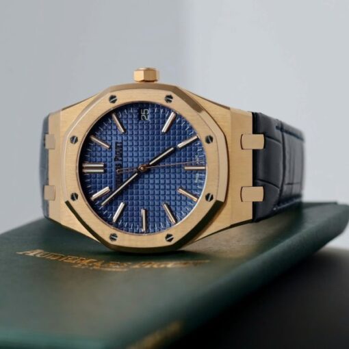 Audemars Piguet 15510R Royal Oak 50th Anniversary Dial Blue Imitation Watches 18K Gold Wrapped APS Factory 41mm - Image 5