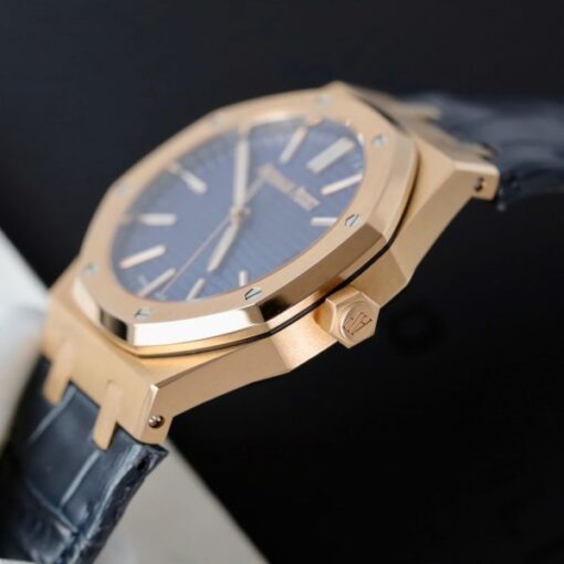 Audemars Piguet 15510R Royal Oak 50th Anniversary Dial Blue Imitation Watches 18K Gold Wrapped APS Factory 41mm - Image 7
