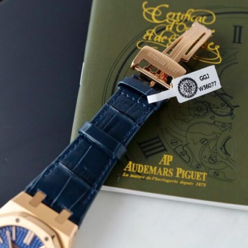 Audemars Piguet 15510R Royal Oak 50th Anniversary Dial Blue Imitation Watches 18K Gold Wrapped APS Factory 41mm - Image 9