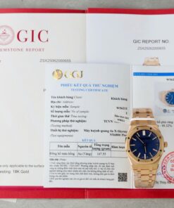 Audemars Piguet 15510R Royal Oak 50th Anniversary Dial Blue Replica Watches 18K Gold Wrapped 41mm
