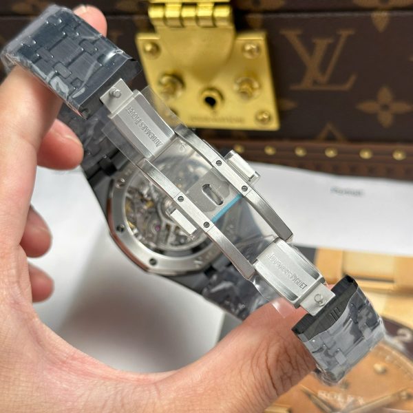 Audemars Piguet Imitation Watch Royal Oak Chronograph 26240 Black Ceramic Charcoal Blue Dial APS 41mm - Image 14