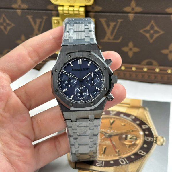 Audemars Piguet Imitation Watch Royal Oak Chronograph 26240 Black Ceramic Charcoal Blue Dial APS 41mm - Image 2