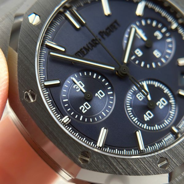 Audemars Piguet Imitation Watch Royal Oak Chronograph 26240 Black Ceramic Charcoal Blue Dial APS 41mm - Image 7