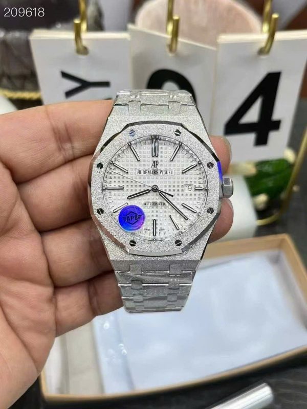 Audemars Piguet Imitation Watches Royal Oak Frosted Gold 15410 White Dial APS Facory 41mm - Image 2