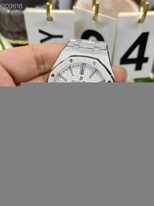 Audemars Piguet Imitation Watches Royal Oak Frosted Gold 15410 White Dial APS Facory 41mm - Image 4