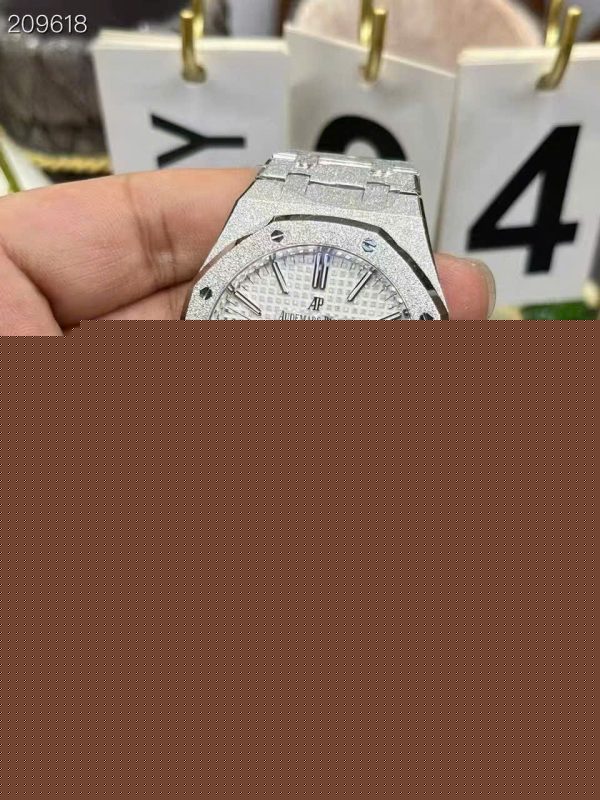 Audemars Piguet Imitation Watches Royal Oak Frosted Gold 15410 White Dial APS Facory 41mm - Image 4