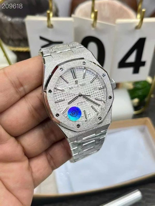 Audemars Piguet Imitation Watches Royal Oak Frosted Gold 15410 White Dial APS Facory 41mm - Image 7