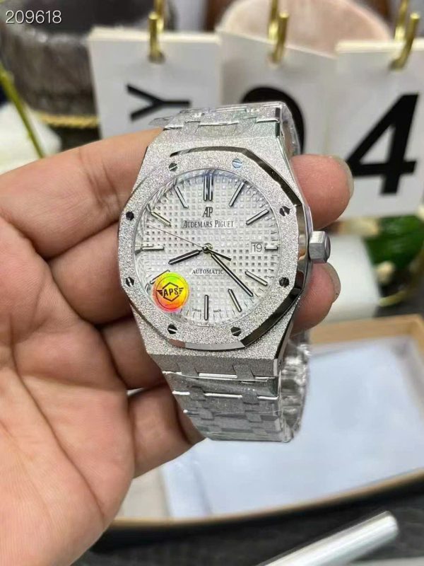 Audemars Piguet Imitation Watches Royal Oak Frosted Gold 15410 White Dial APS Facory 41mm - Image 6
