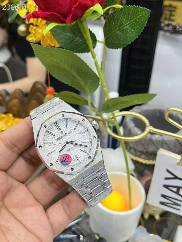 Audemars Piguet Imitation Watches Royal Oak Frosted Gold 15410 White Dial APS Facory 41mm - Image 3
