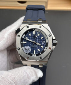Audemars Piguet Knock Off Watches Royal Oak Offshore 15720ST Blue Rubber Strap APS Factory 42mm