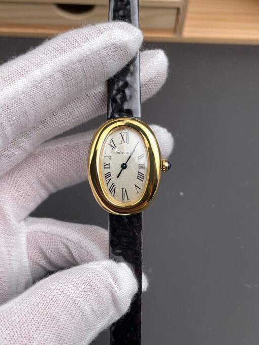 Cartier Baignoire WGBA0017 Replica Watches Women Leather Strap AF Factory 24,6×18,7mm