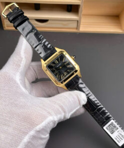 Cartier Santos-Dumont WGSA0077 Imitation Watches Men Leather Strap Black AF Factory 43,5×31,4mm
