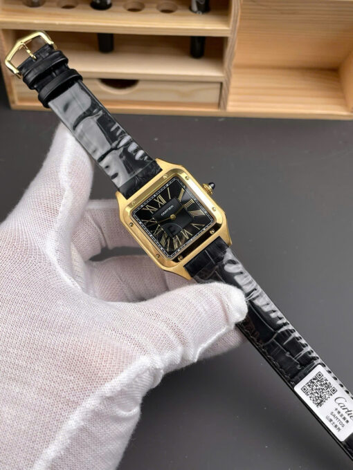 Cartier Santos-Dumont WGSA0077 Imitation Watches Men Leather Strap Black AF Factory 43,5×31,4mm