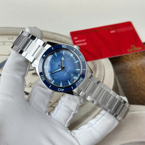 Omega Replica Watches Seamaster 300 Heritage Blue Dial Metal Wire VS Factory 41mm