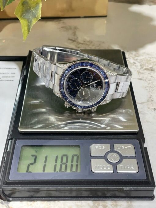 Rolex Daytona 126599TSA Luxury Fake Watches 18K Gold Wrapped + Synthetic Blue Sapphire Custom 40mm - Image 3