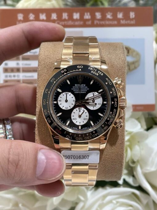 Rolex Daytona Le Mans 100th Year 126528LN Knock Off Watches 18K Gold Wrapped Custom 40mm - Image 3