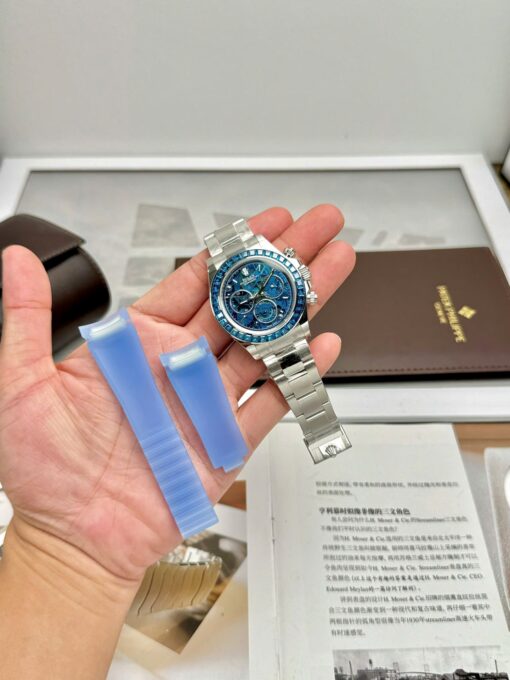 Rolex Daytona Arolla Challenge Blue Luxury Imitation Watches Dial Skeleton 40mm
