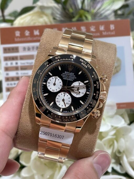 Rolex Daytona Le Mans 100th Year 126528LN Knock Off Watches 18K Gold Wrapped Custom 40mm - Image 4