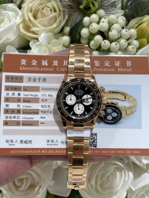 Rolex Daytona Le Mans 100th Year 126528LN Knock Off Watches 18K Gold Wrapped Custom 40mm - Image 2