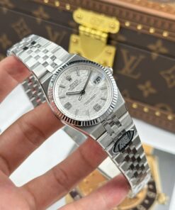 Rolex Land-Dweller 127234 Copies Watches White Dial Honeycomb Pattern 36mm