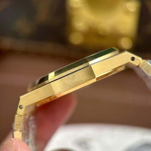 Audemars Piguet Copies Watches Royal Oak Openworked Yellow 15407 Skeleton Dial THB Factory 41mm - Image 13