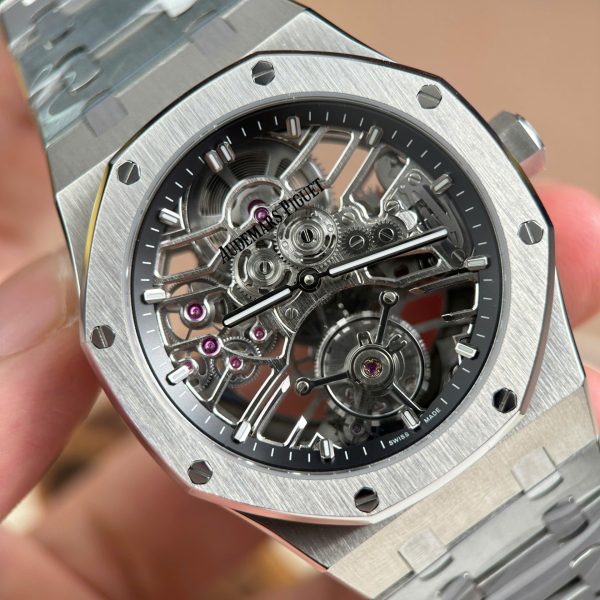 Audemars Piguet Knock Off Watches Royal Oak Tourbillon 26735 Skeleton Dial Metal Wire 41mm - Image 4