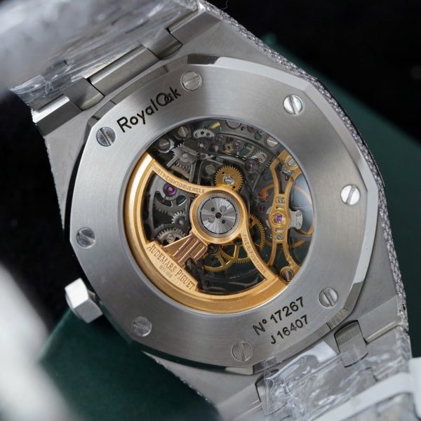 Audemars Piguet Royal Oak 15407 Custom Full Moissanite Diamonds Hong Kong 41mm - Image 10