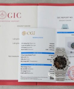 Alternative view of Audemars Piguet Royal Oak 15407 Custom Full Moissanite Diamonds Hong Kong 41mm