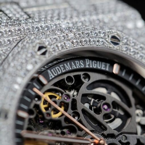 Audemars Piguet Royal Oak 15407 Custom Full Moissanite Diamonds Hong Kong 41mm - Image 8