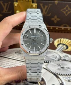 Audemars Piguet Royal Oak 15410 Frosted Replica Watches Gray Dial Automatic Movement APS Factory 41mm