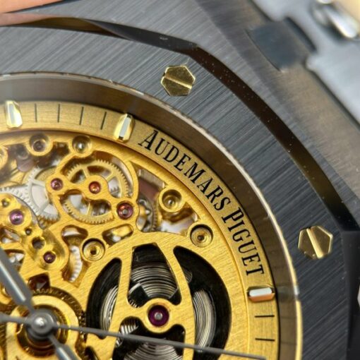 Audemars Piguet Royal Oak 15416 Skeleton Dial Replica Watches Black Ceramic THB Factory 41mm - Image 7