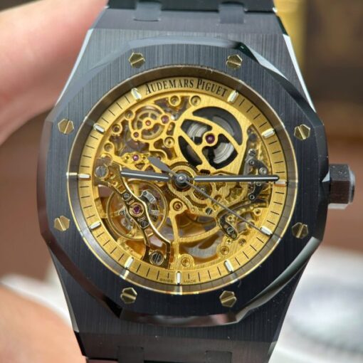 Audemars Piguet Royal Oak 15416 Skeleton Dial Replica Watches Black Ceramic THB Factory 41mm - Image 5