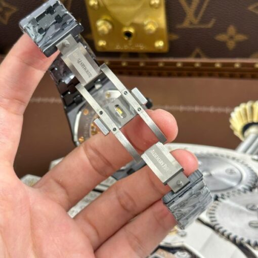 Audemars Piguet Royal Oak 15416 Skeleton Dial Replica Watches Black Ceramic THB Factory 41mm - Image 15