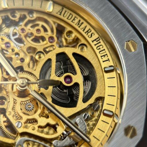Audemars Piguet Royal Oak Openworked 15407 Knock Off Watches Dial Skeleton Yellow THB Factory 41mm - Image 9