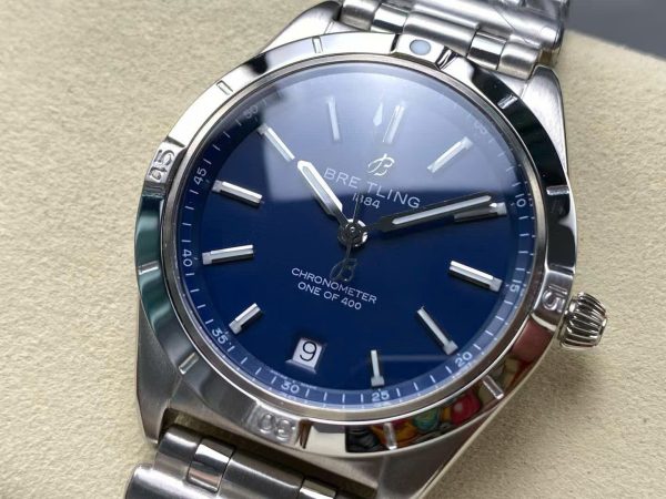 Breitling Chronomat Automatic A10380101C1A1 Replica Watches Blue Dial Metal Wire 36mm - Image 5