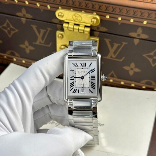 Cartier Tank Must Extra-Large Model Knock Off Watches White Dial Metal Wire AF Factory 31x41mm - Image 2