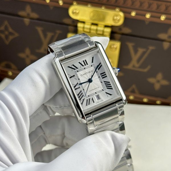 Cartier Tank Must Extra-Large Model Knock Off Watches White Dial Metal Wire AF Factory 31x41mm - Image 4