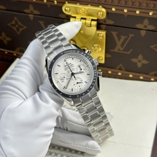 Omega Knock Off Watches Speedmaster Apollo 13 Silver Snoopy Metal Wire OM Factory 42mm - Image 2