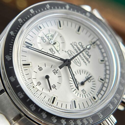 Omega Knock Off Watches Speedmaster Apollo 13 Silver Snoopy Metal Wire OM Factory 42mm - Image 8