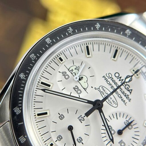 Omega Knock Off Watches Speedmaster Apollo 13 Silver Snoopy Metal Wire OM Factory 42mm - Image 7