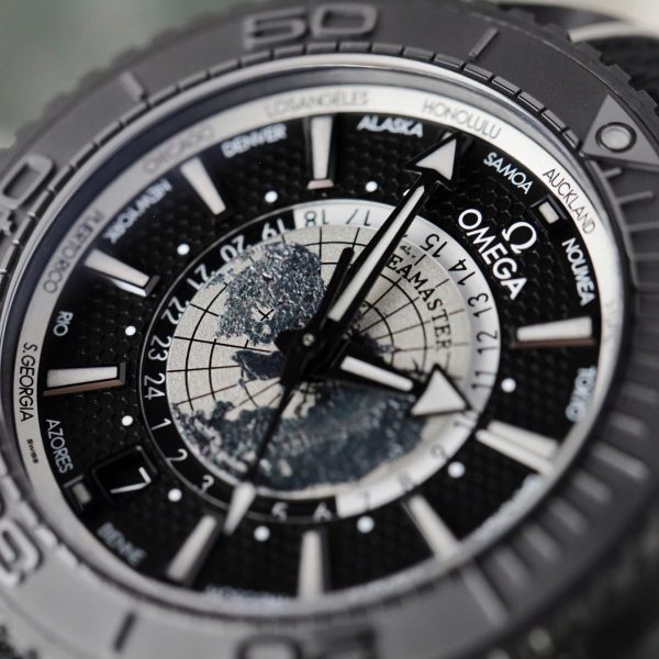 Omega Seamaster Planet Ocean Worldtimer Replica Watches Black Ceramic VS Factory 45.5mm - Image 6