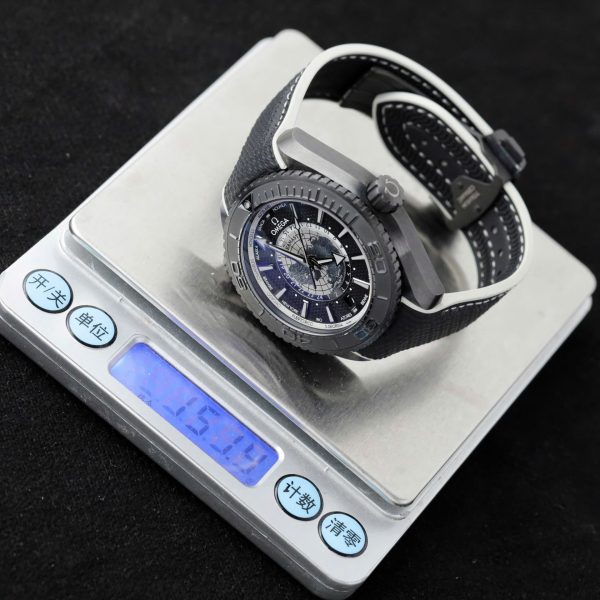 Omega Seamaster Planet Ocean Worldtimer Replica Watches Black Ceramic VS Factory 45.5mm - Image 3