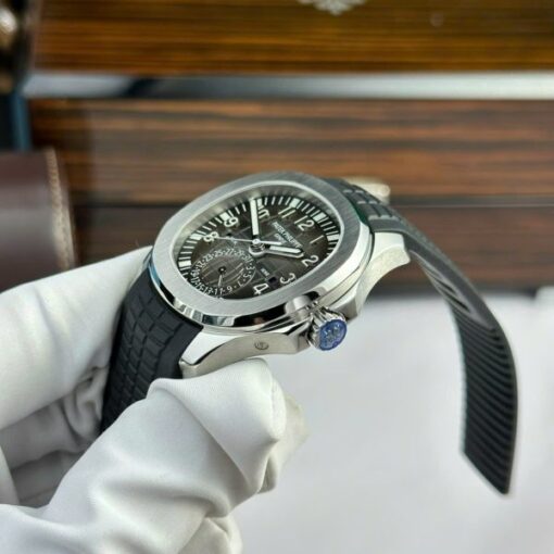 Patek Philippe Aquanaut 5164 Replica Watches Gray Dial Rubber Strap PPF Factory 40.8mm - Image 4